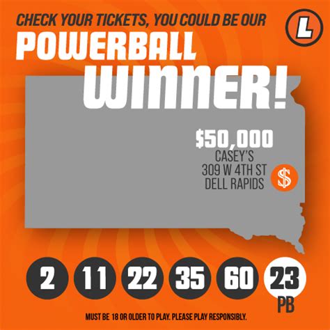 south dakota lottery results|PowerBall .